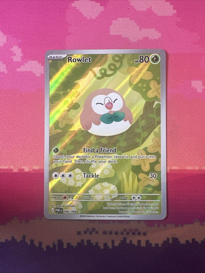 Pokemon Rowlet Perfect Order Illustration Rare 090/088 Near Mint