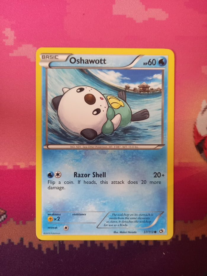 Pokemon Card Oshawott Legendary Treasures Common 37/113 Near Mint