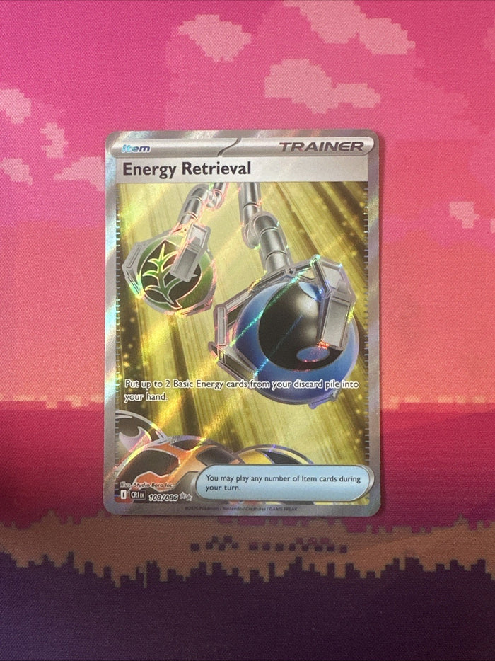 Pokemon Energy Retrieval Chaos Rising Double Rare 108/086 Near Mint