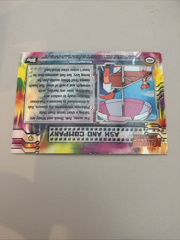 Pokemon Ash And Company 9 Mewtwo Strikes Back Black Topps foil textured (back)