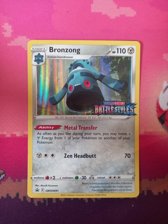 Pokemon Card Bronzong SWSH091 Black Star Promo Battle Styles STAMPED Near Mint