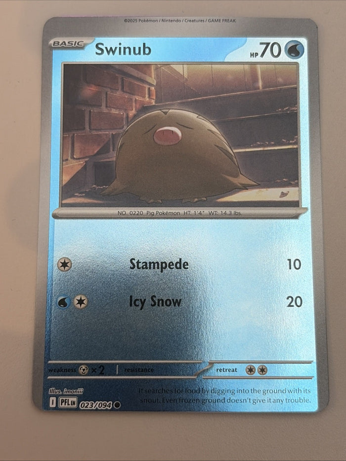 Pokemon Card Swinub MISCUT 023/094 Reverse Holo NM PINK ACE SPEC TOP Alignment