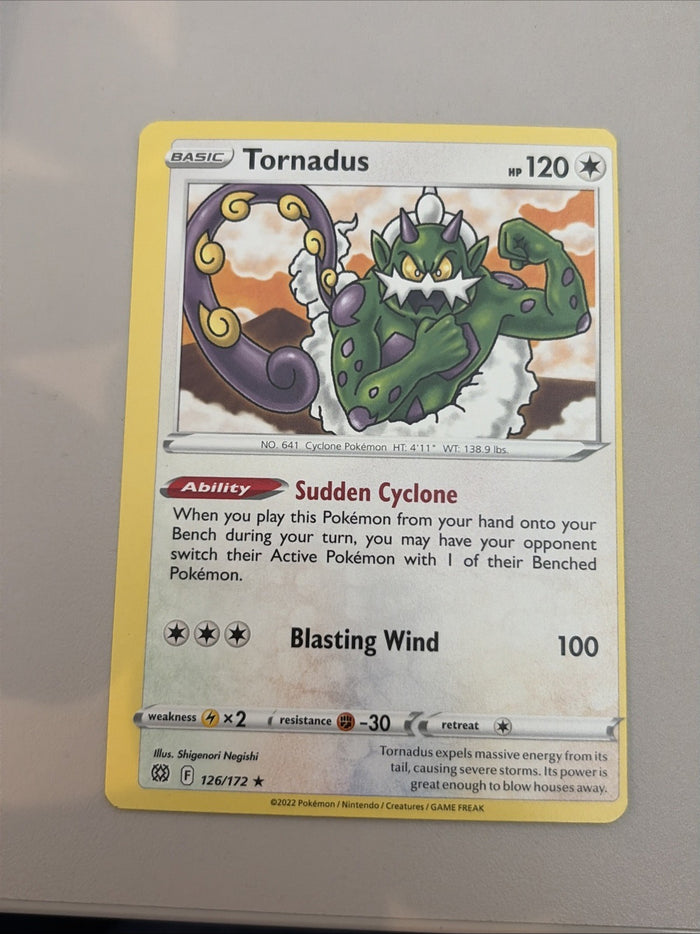 Pokemon Card Tornadus Brilliant Stars 126/172 MISCUT Misprint Near Mint
