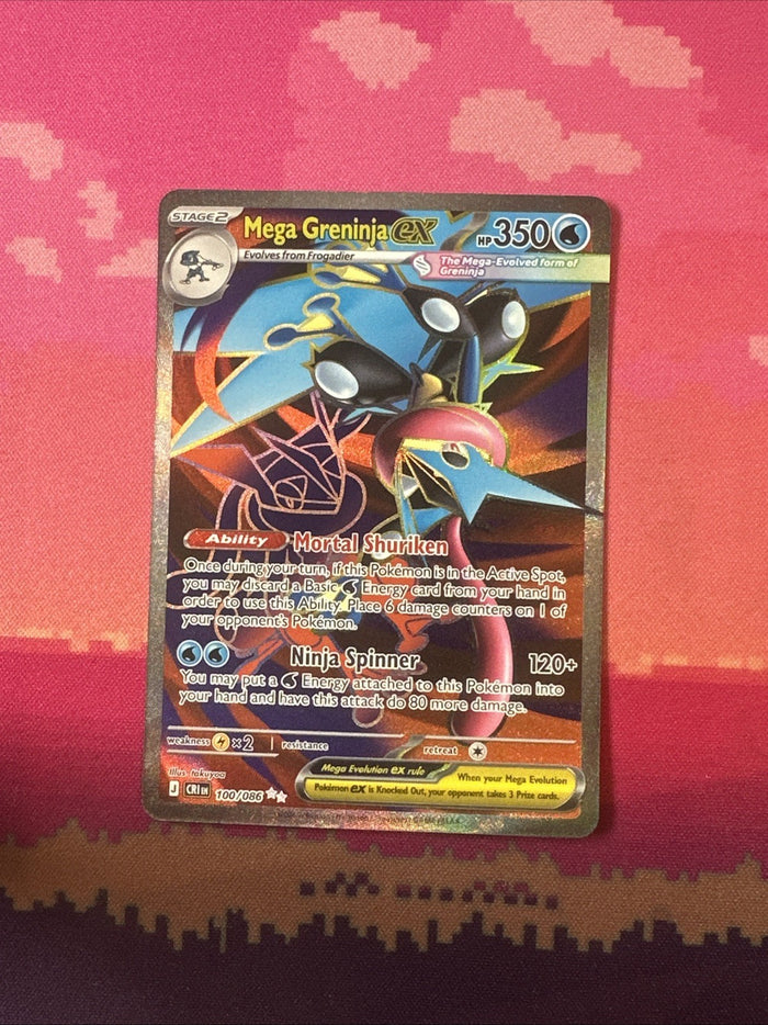 Pokemon Mega Greninja EX Chaos Rising Double Rare 100/086 Near Mint