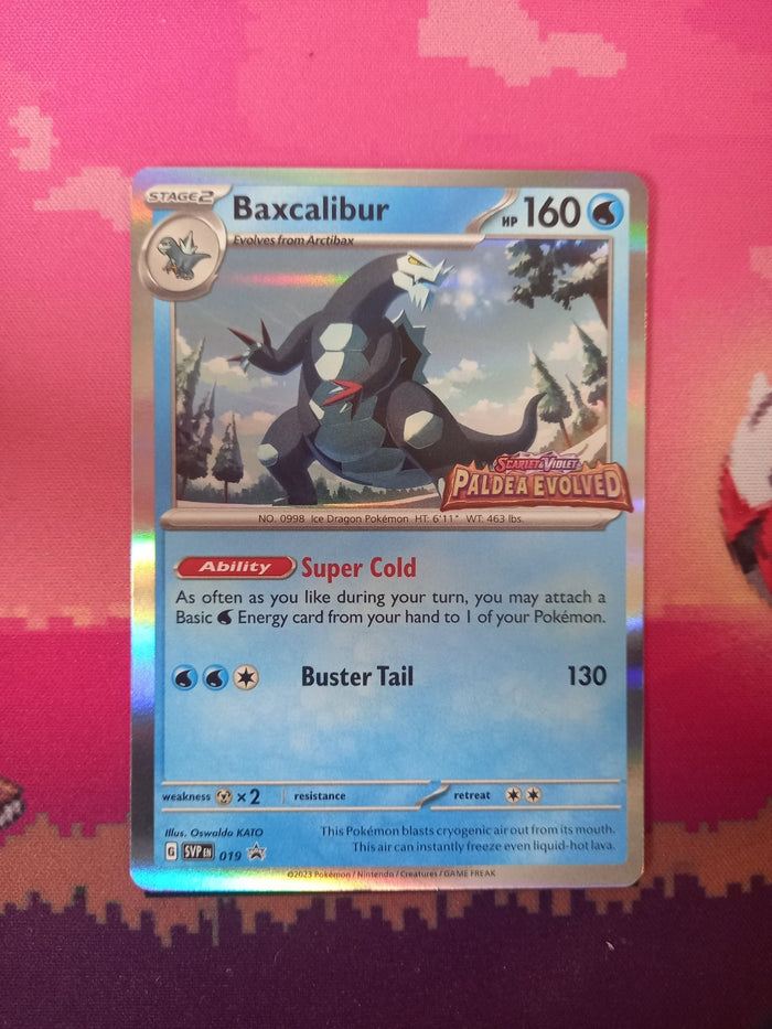 Pokemon Card Baxcalibur 019 Scarlet & Violet Black Star Promo Near Mint