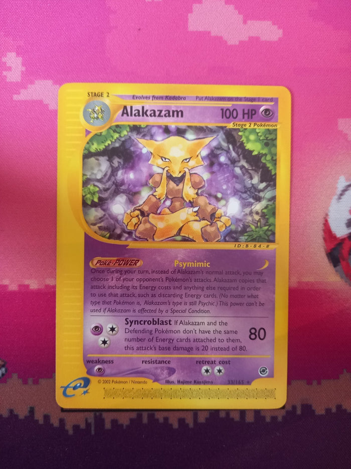 Pokemon Card Alakazam Expedition Rare 33/165 Near Mint