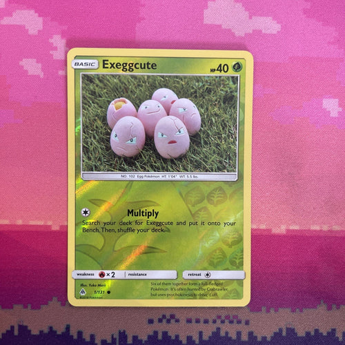 Pokemon Card Exeggcute Forbidden Light Reverse Holo Common 1/131 Near Mint
