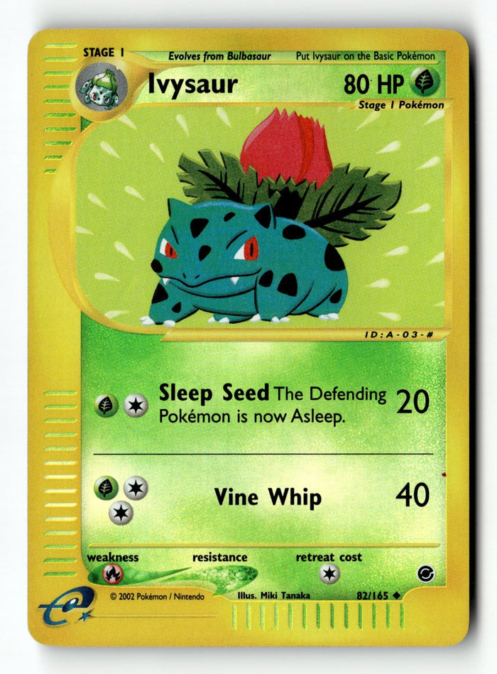 Pokemon Card Ivysaur Expedition Reverse Holo Uncommon 82/165 Light Play