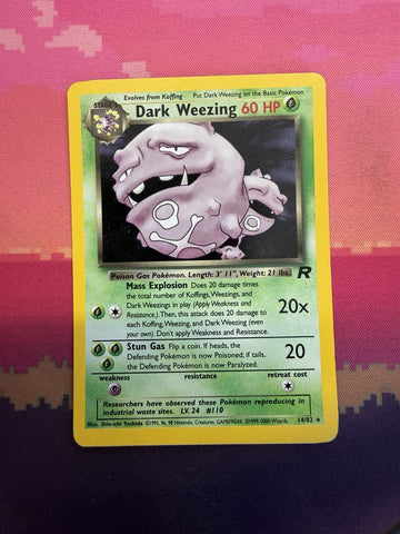 Pokemon Card Dark Weezing Team Rocket Holo Rare 14/82 Near Mint