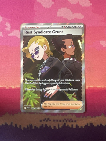 Pokemon Rust Syndicate Grunt Pitch Black Double Rare 112/084 Near Mint
