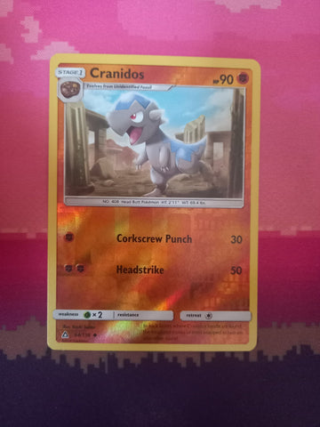 Pokemon card Cranidos 64/156 Reverse Holo Ultra Prism Near Mint