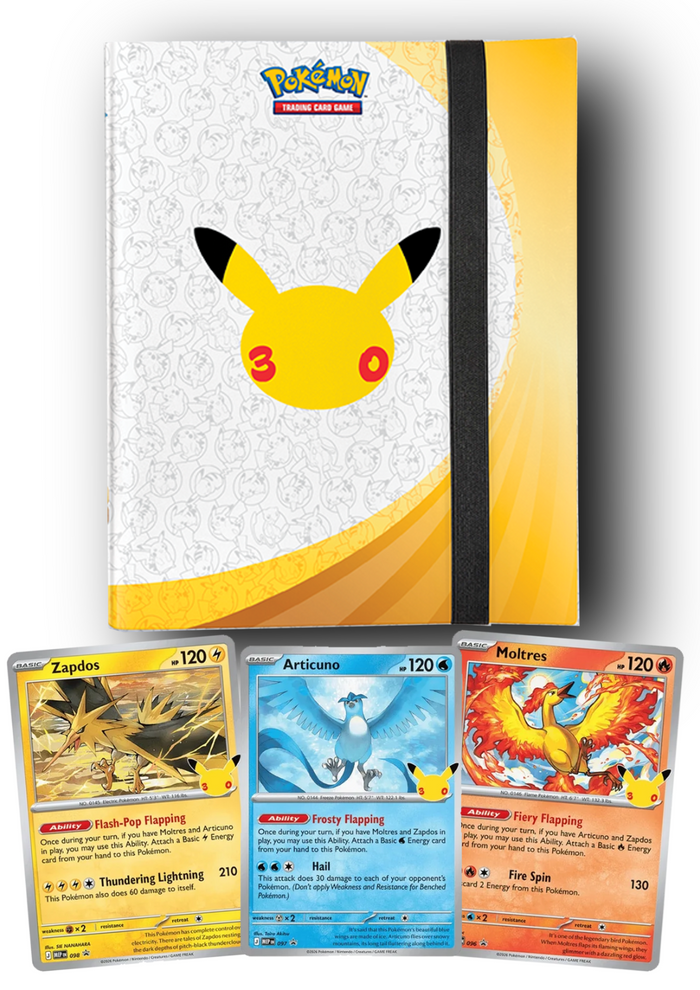Pokemon 30th Celebration Binder + Poster Collection Promo cards