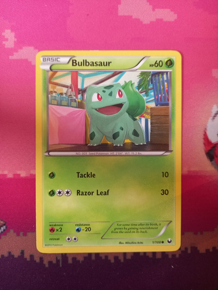 Pokemon Card Bulbasaur Dark Explorers Common 1/108 Near Mint