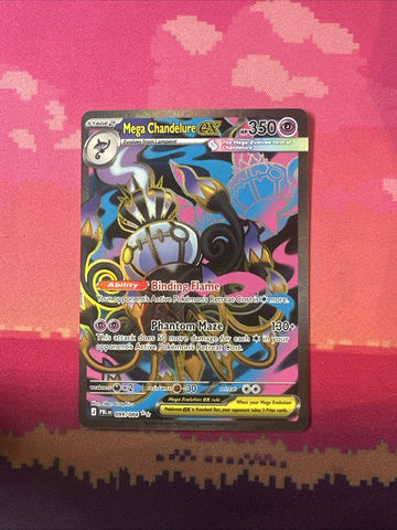 Pokemon Mega Chandelure EX Pitch Black Double Rare 099/084 Near Mint