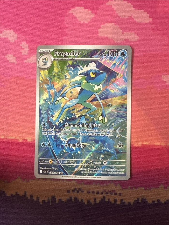 Pokemon Frogadier Chaos Rising Illustration Rare 089/086 Near Mint