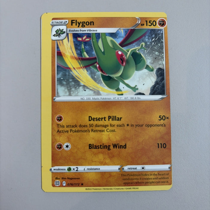 Pokemon Flygon Brilliant Stars MISPRINT ALIGNMENT DOT Light Play