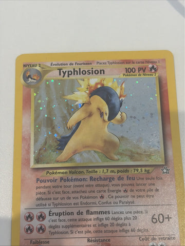 Pokémon Typhlosion Neo Genesis Holo Card 17/111 Spanish (back)