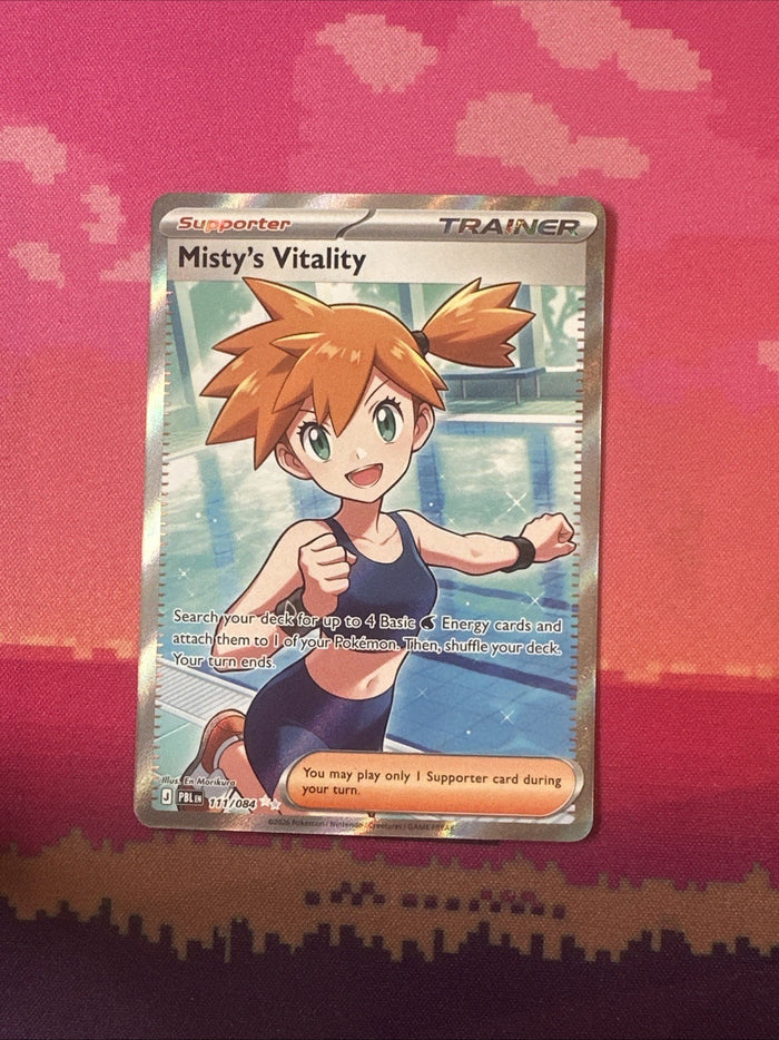 Pokemon Misty's Vitality Pitch Black Double Rare 111/084 Near Mint