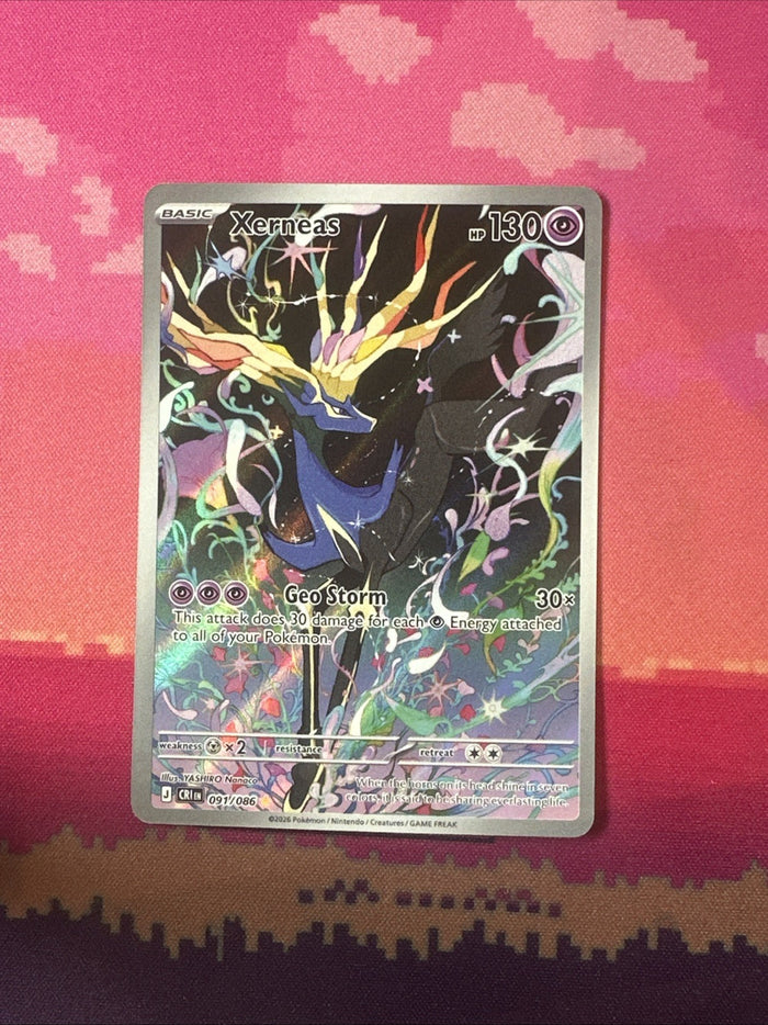 Pokemon Xerneas Chaos Rising Illustration Rare 091/086 Near Mint