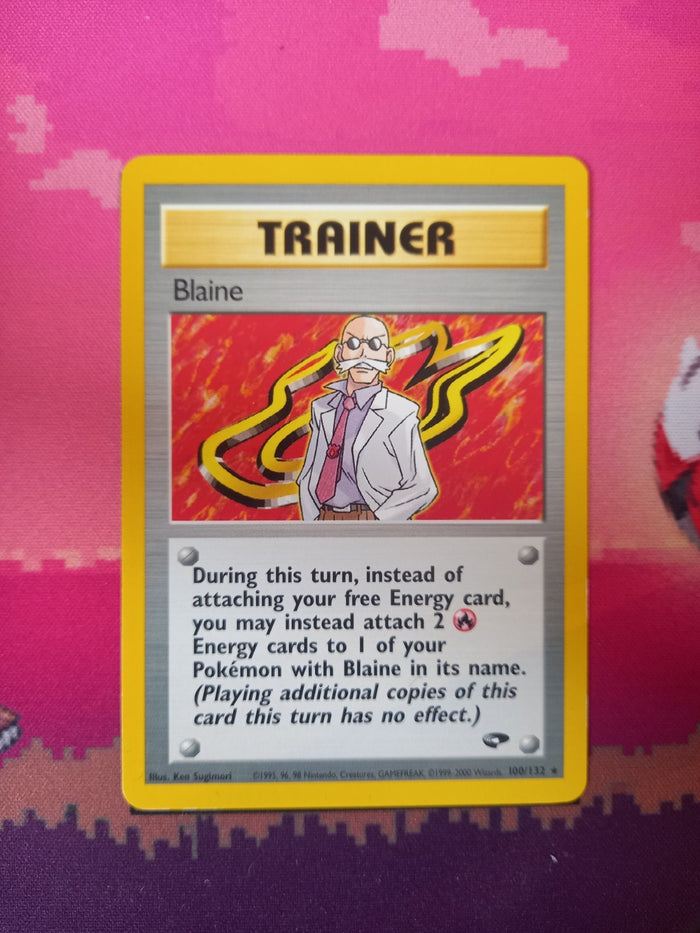 Pokemon Card Blaine Gym Challenge Rare 100/132 Near Mint