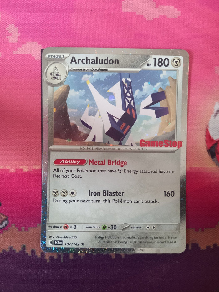 Pokemon Card Archaludon Stellar Crown GameStop Promo 107/142 Near Mint