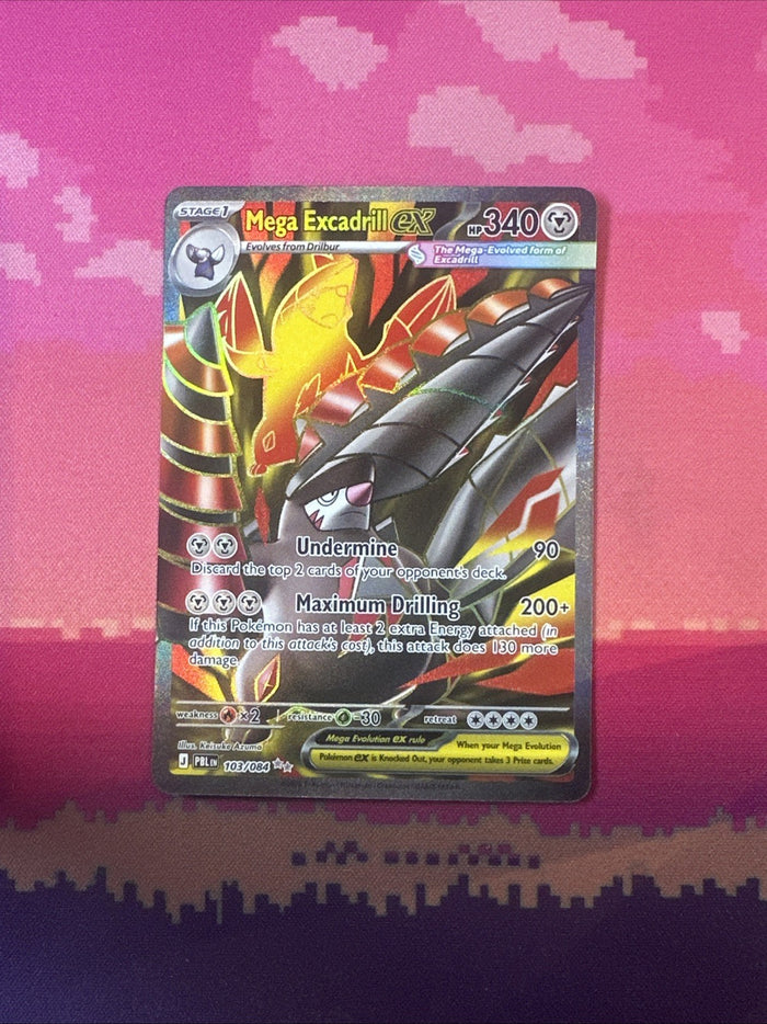 Pokemon Mega Excadrill EX Pitch Black Double Rare 103/084 Near Mint