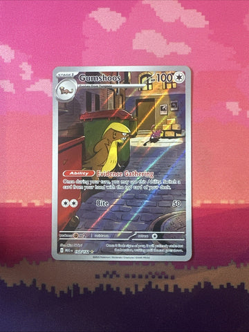 Pokemon Gumshoos Mega Evolution Illustration Rare 153/132 Near Mint