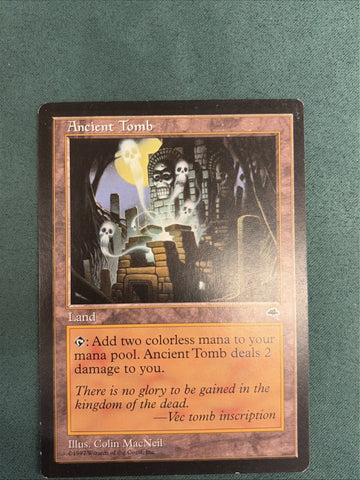 MTG Ancient Tomb Tempest LP Magic The Gathering (1) (back)