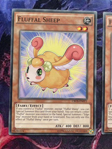 CROS-EN011 x3 Fluffal Sheep - Common - Unlimited Edition Yugioh (back)