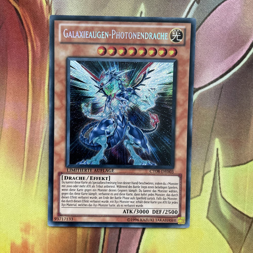 CT08-EN003 Yugioh Secret Rare Galaxy-Eyes Photon Dragon Limited Ed GERMAN Card