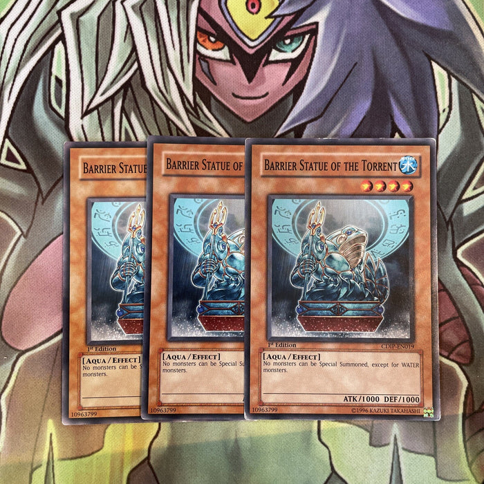 CDIP-EN019 x3 Barrier Statue of the Torrent Common Excellent Condition Yugioh