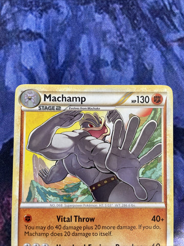 Pokemon Card Machamp Rare 26/102 Triumphant NM (back)