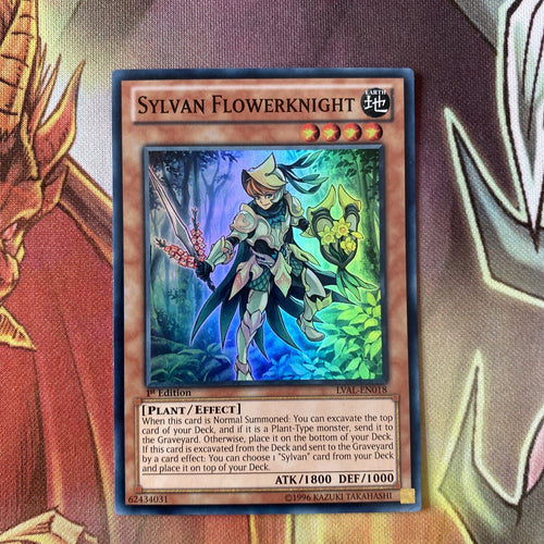 LVAL-EN018 Sylvan Flowerknight 1st Edition Super Very Good to Near Mint Yugioh