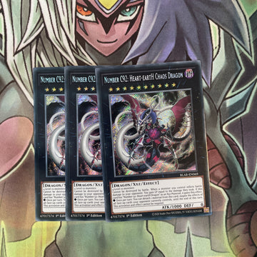 BLAR-EN069 x3 Number C92: Heart-EartH Chaos Dragon Secret Excellent Cond Yugioh