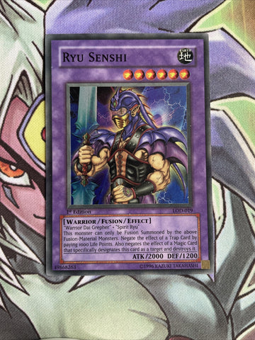 LOD-019 Ryu Senshi Super Rare 1st Edition Near Mint Yugioh Card