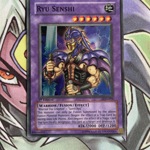 LOD-019 Ryu Senshi Super Rare 1st Edition Near Mint Yugioh Card