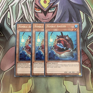 MAZE-EN042 x3 Nimble Angler Rare Excellent Condition Yugioh