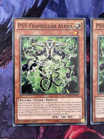 HSRD-EN029 Yugioh! 3x PSY-Framegear Alpha Common 1st Edition (back)