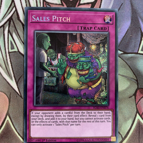 IGAS-EN076 Sales Pitch Secret Rare 1st Edition NM Yugioh Card