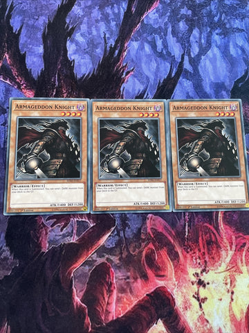 SDSH-EN017 x3 Armageddon Knight Common Mint YuGiOh Card