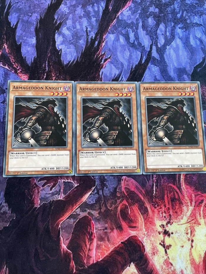 SDSH-EN017 x3 Armageddon Knight Common Mint YuGiOh Card