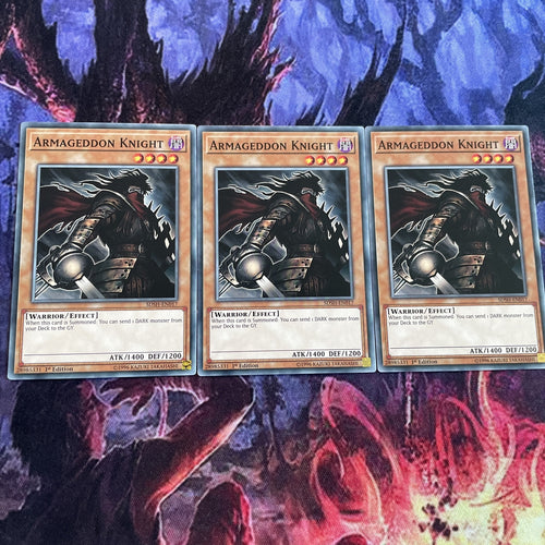 SDSH-EN017 x3 Armageddon Knight Common Mint YuGiOh Card