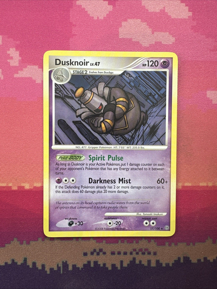 Pokemon Card Dusknoir Stormfront Rare 17/100 Near Mint