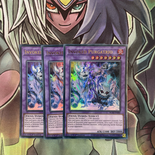 BLAR-EN082 x3 Invoked Purgatrio Ultra Rare Excellent Condition Yugioh