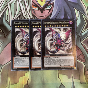 LVAL-EN050 x3 Number C92: Heart-eartH Chaos Dragon Rare Excellent Cond Yugioh
