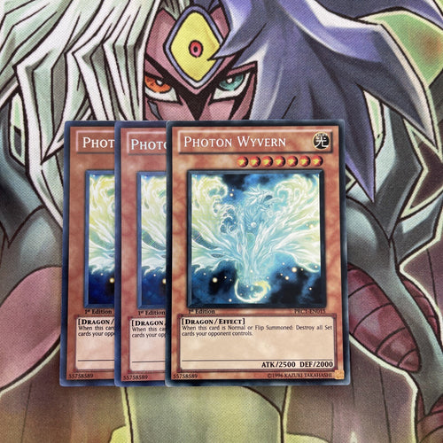 PRC1-EN015 x3 Photon Wyvern Secret Rare Excellent Condition Yugioh