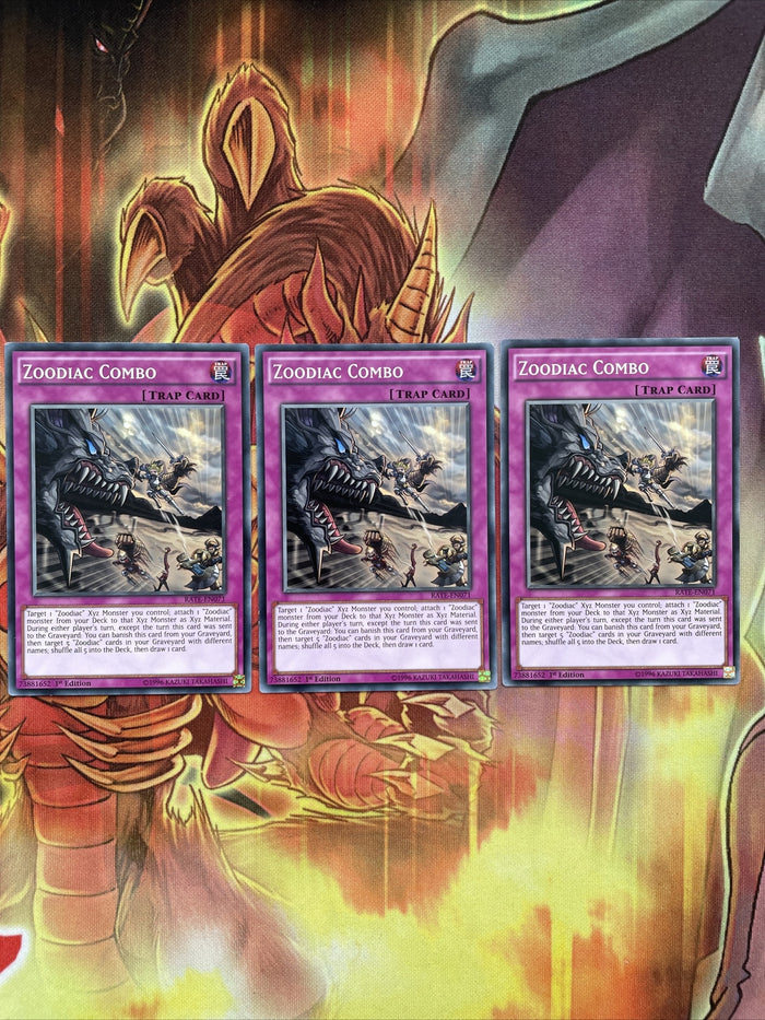 RATE-EN071 x3 Zoodiac Combo, Common, 1st Edition Yugioh!