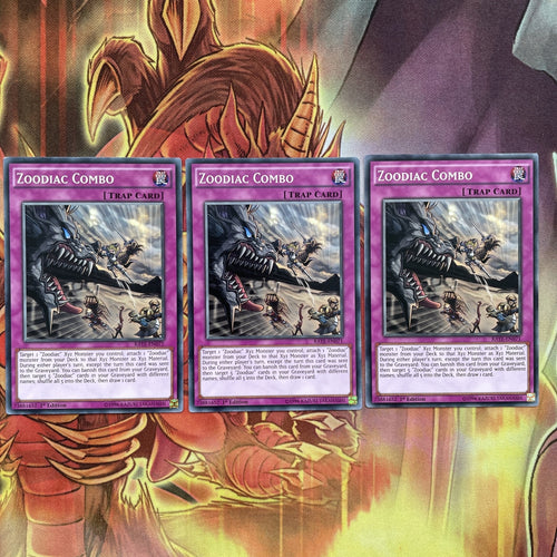 RATE-EN071 x3 Zoodiac Combo, Common, 1st Edition Yugioh!