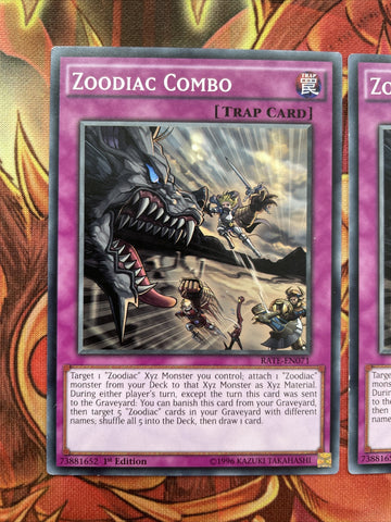 RATE-EN071 x3 Zoodiac Combo, Common, 1st Edition Yugioh! (back)