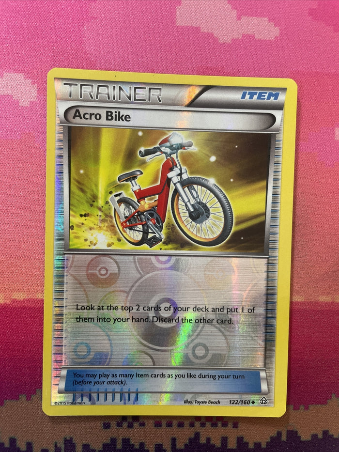 Pokemon Card Acro Bike Primal Clash Reverse Holo 122/160 Near Mint